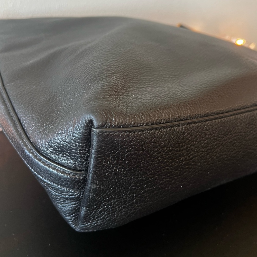 Coach Marlon Black Leather Hobo Shoulder Bag Purse with Gold Accents *Like New - Picture 12 of 15